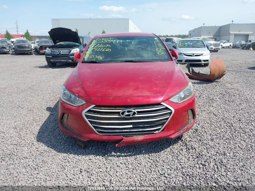 2017 Hyundai Elantra VIN: KMHD84LF6HU421660 Lot: 12033949