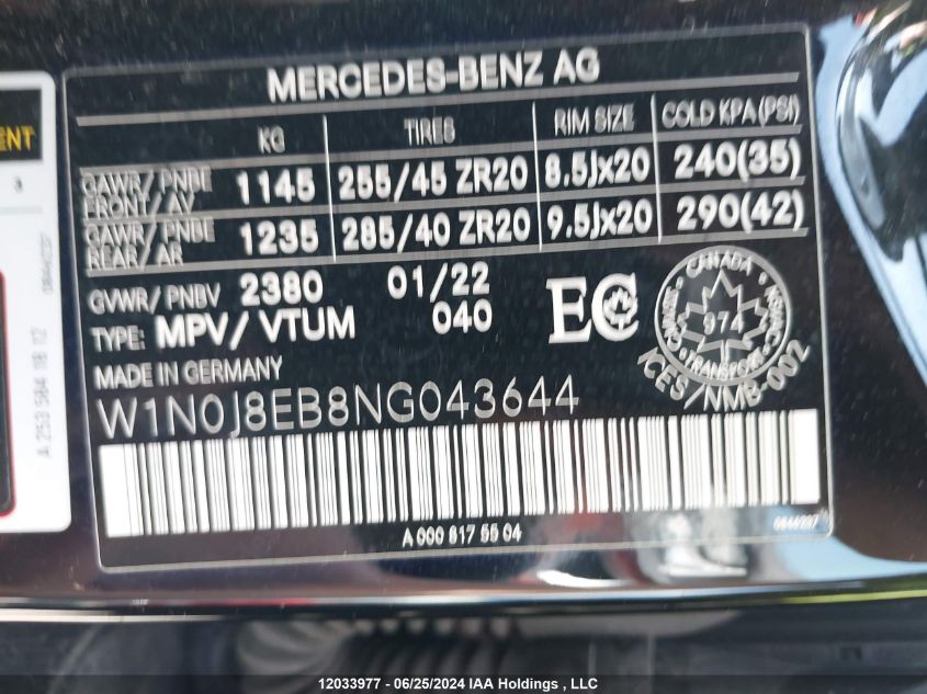 2022 Mercedes-Benz Glc Coupe 300 4Matic VIN: W1N0J8EB8NG043644 Lot: 12033977