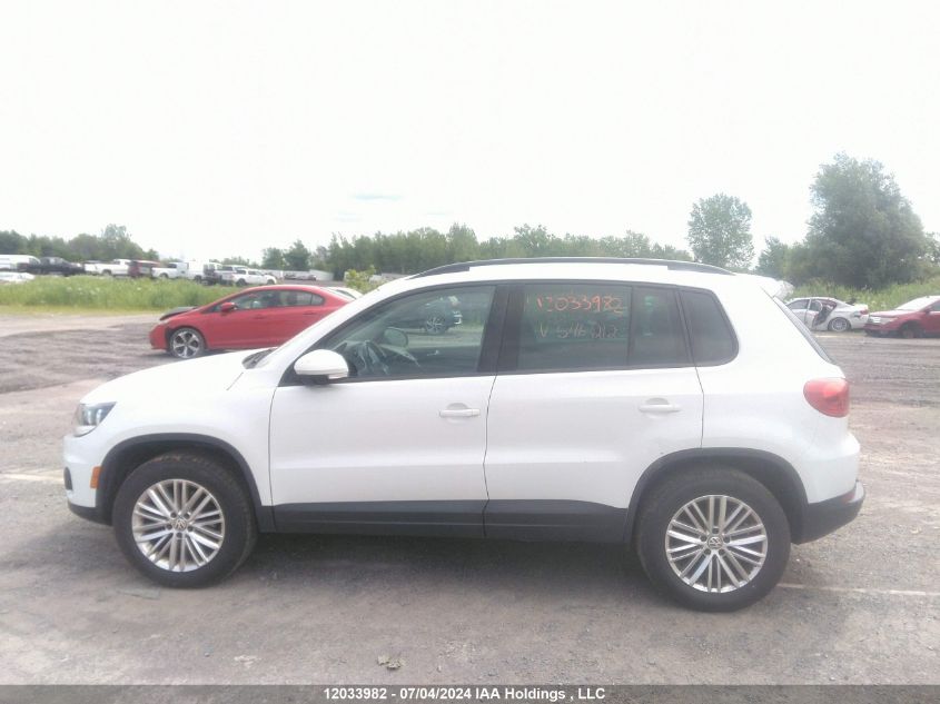 2016 Volkswagen Tiguan VIN: WVGJV7AX7GW546212 Lot: 12033982