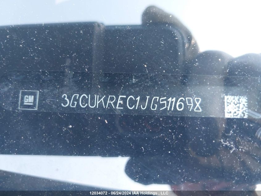2018 Chevrolet Silverado 1500 VIN: 3GCUKREC1JG511698 Lot: 12034072
