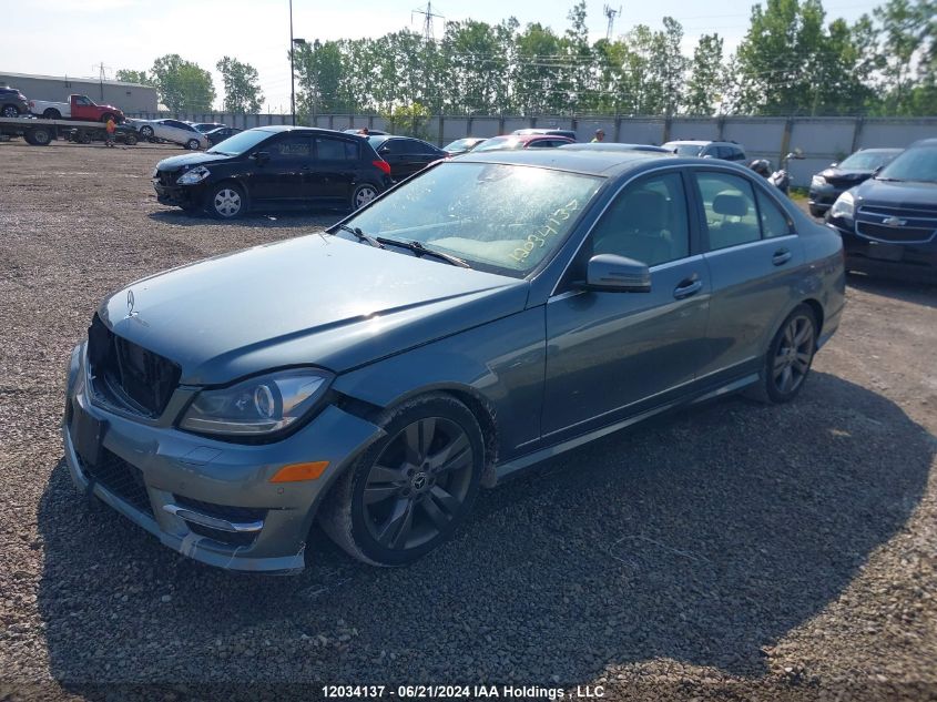 2012 Mercedes-Benz C-Class VIN: WDDGF8BB3CA715417 Lot: 12034137