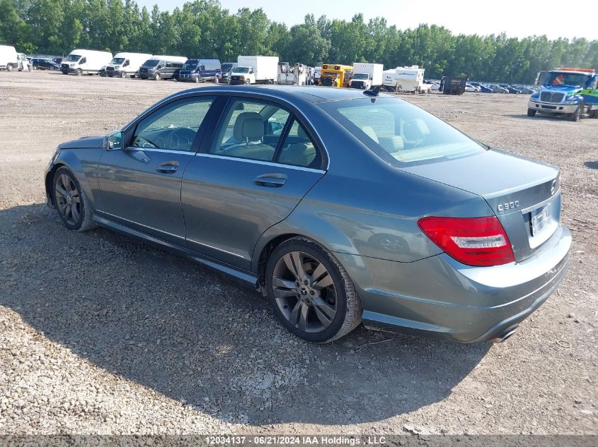 2012 Mercedes-Benz C-Class VIN: WDDGF8BB3CA715417 Lot: 12034137