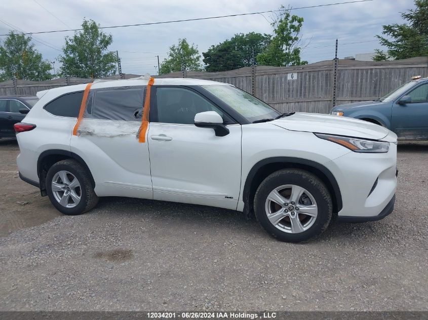 2022 Toyota Highlander Hybrid Le VIN: 5TDBBRCH2NS561524 Lot: 12034201