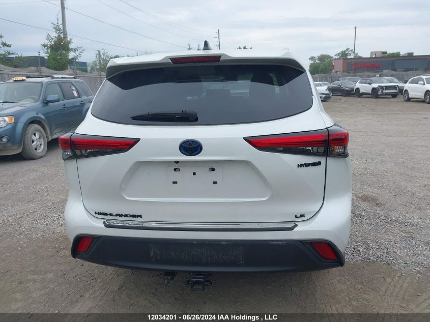 2022 Toyota Highlander Hybrid Le VIN: 5TDBBRCH2NS561524 Lot: 12034201