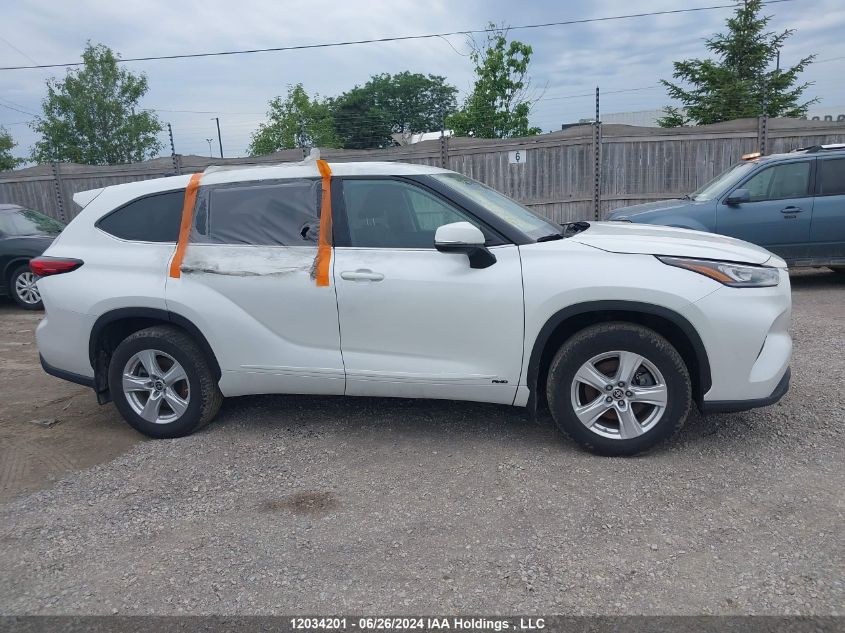 2022 Toyota Highlander Hybrid Le VIN: 5TDBBRCH2NS561524 Lot: 12034201