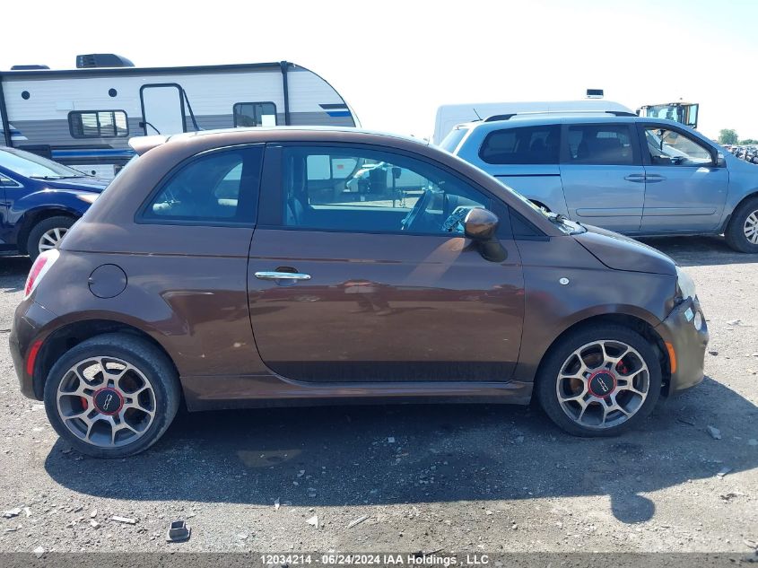 2013 Fiat 500 Sport VIN: 3C3CFFBR8DT566706 Lot: 12034214