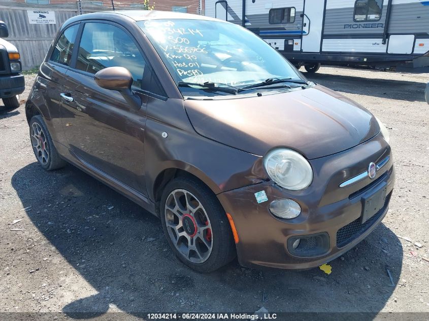 2013 Fiat 500 Sport VIN: 3C3CFFBR8DT566706 Lot: 12034214