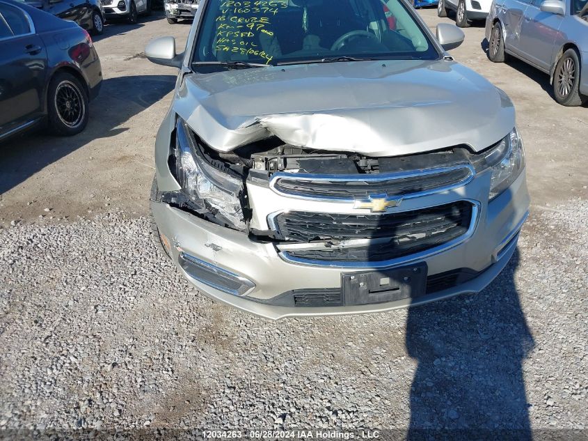 2016 Chevrolet Cruze VIN: 1G1PE5SB8G7160374 Lot: 12034263