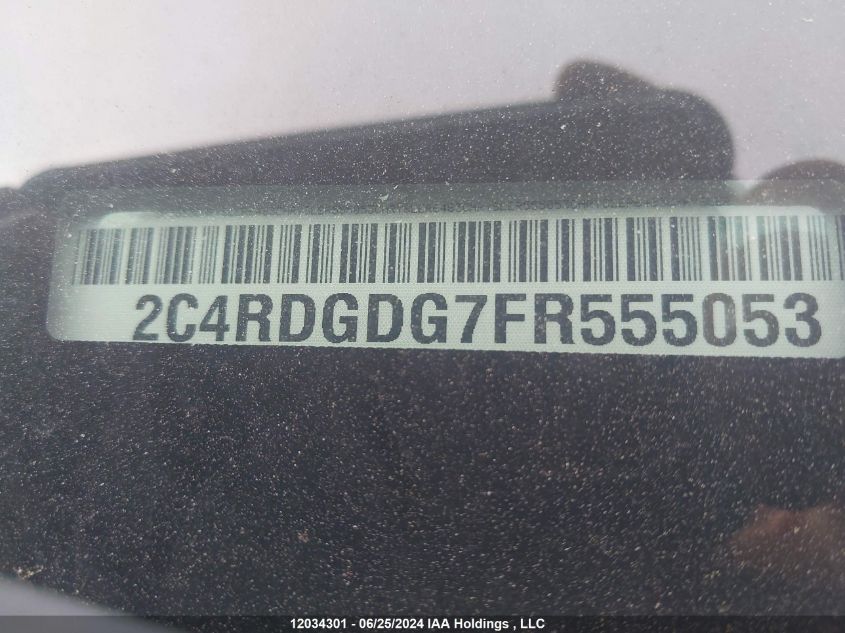 2015 Dodge Grand Caravan Crew VIN: 2C4RDGDG7FR555053 Lot: 12034301