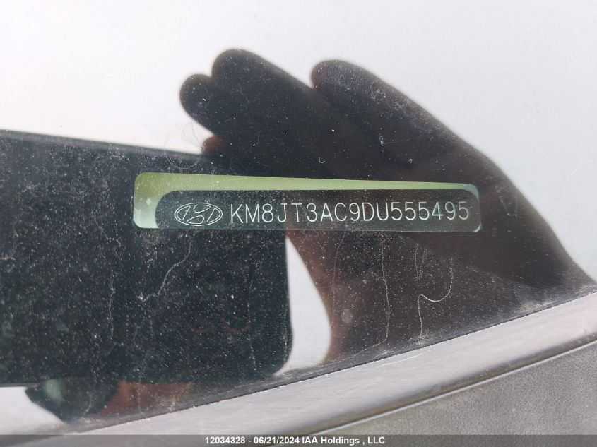 2013 Hyundai Tucson VIN: KM8JT3AC9DU555495 Lot: 12034328
