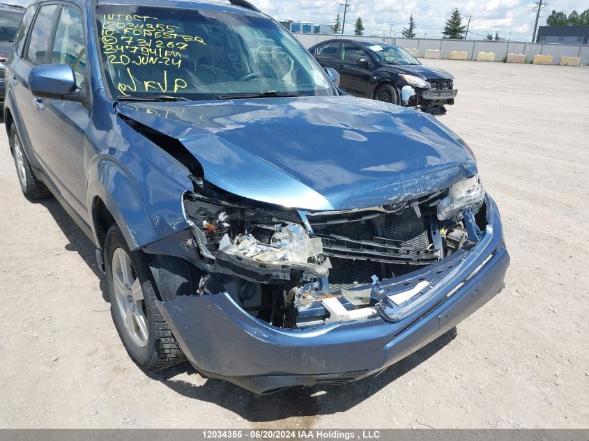 2010 Subaru Forester VIN: JF2SH6CC2AH731267 Lot: 12034355