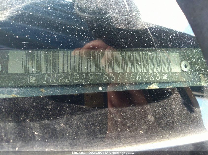 2003 Pontiac Sunfire VIN: 1G2JB12F637166383 Lot: 12034363