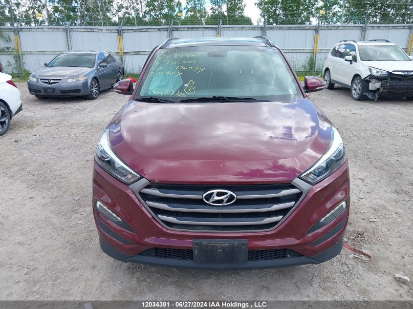 2016 Hyundai Tucson Luxury VIN: KM8J3CA45GU176734 Lot: 12034381