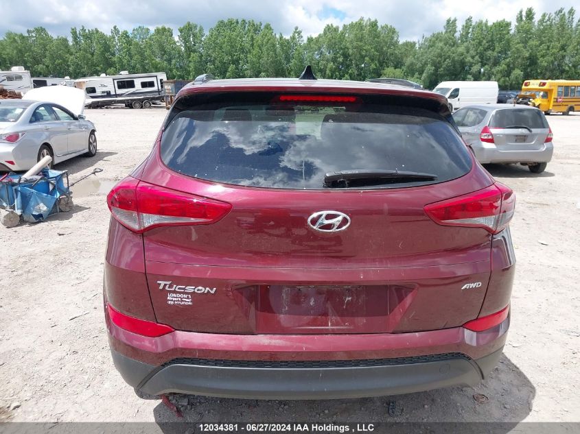 2016 Hyundai Tucson Luxury VIN: KM8J3CA45GU176734 Lot: 12034381