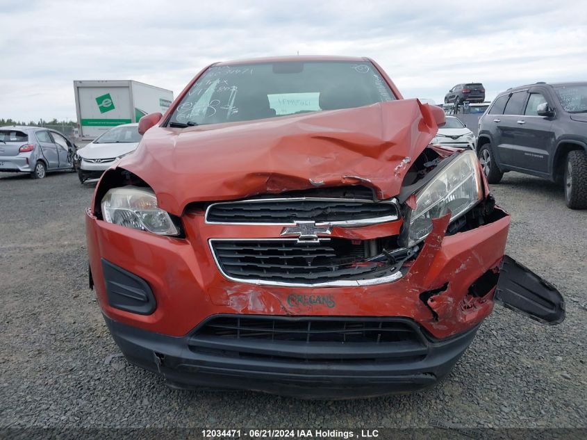 2014 Chevrolet Trax Ls VIN: 3GNCJKEB7EL175802 Lot: 12034471