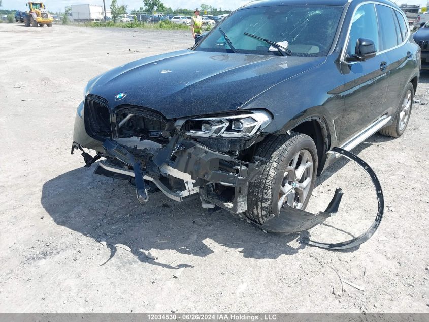 2022 BMW X3 xDrive30I VIN: 5UX53DP05N9J72830 Lot: 12034530
