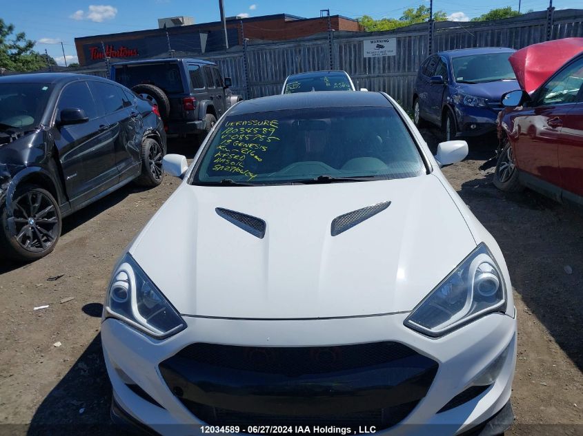 2013 Hyundai Genesis Coupe 2.0T VIN: KMHHT6KD4DU085755 Lot: 12034589