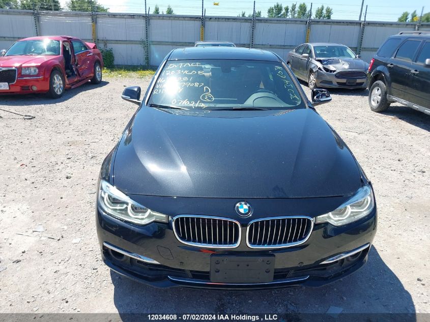 2016 BMW 328I xDrive VIN: WBA8E3G5XGNT79087 Lot: 12034608