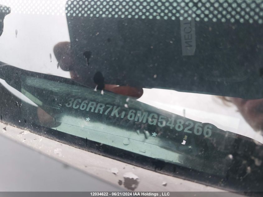 2021 Ram 1500 Classic Tradesman VIN: 3C6RR7KT6MG548266 Lot: 12034622