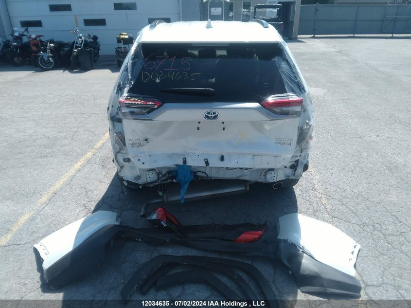 2021 Toyota Rav4 Hybrid Limited VIN: 2T3DWRFV7MW110410 Lot: 12034635
