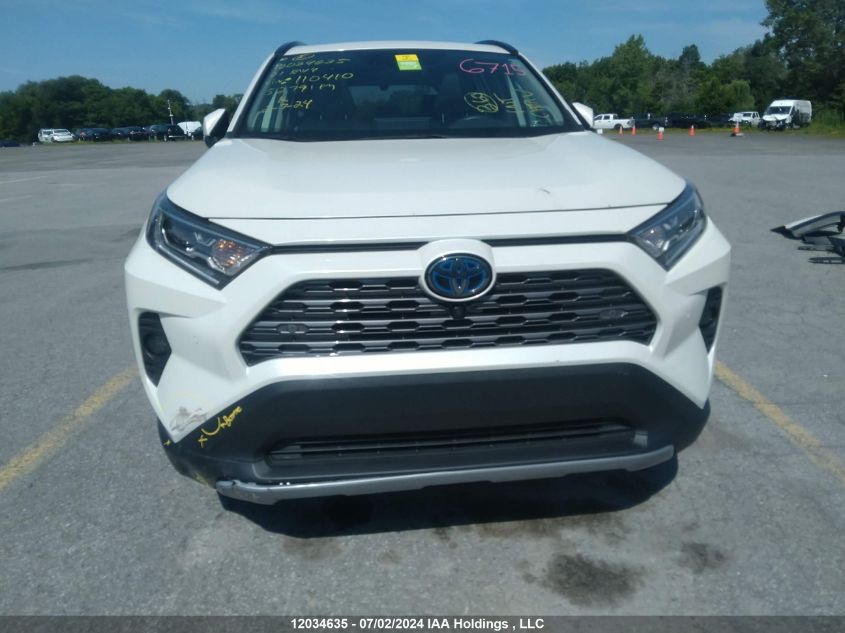 2021 Toyota Rav4 Hybrid Limited VIN: 2T3DWRFV7MW110410 Lot: 12034635