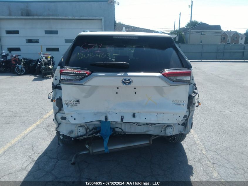 2021 Toyota Rav4 Hybrid Limited VIN: 2T3DWRFV7MW110410 Lot: 12034635