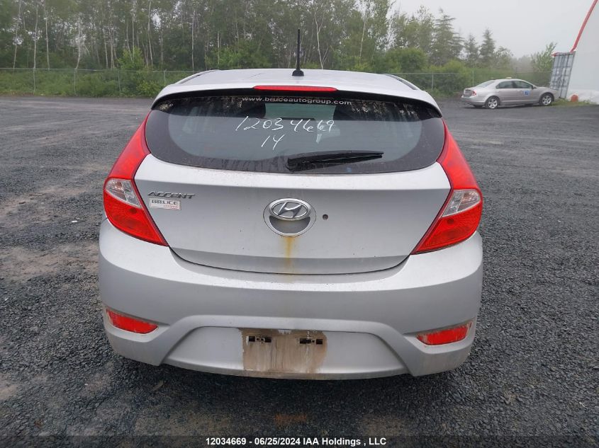 2014 Hyundai Accent Gls VIN: KMHCU5AE3EU156277 Lot: 12034669