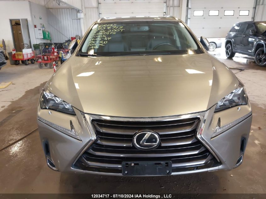 2015 Lexus Nx 200T VIN: JTJBARBZ1F2007975 Lot: 12034717