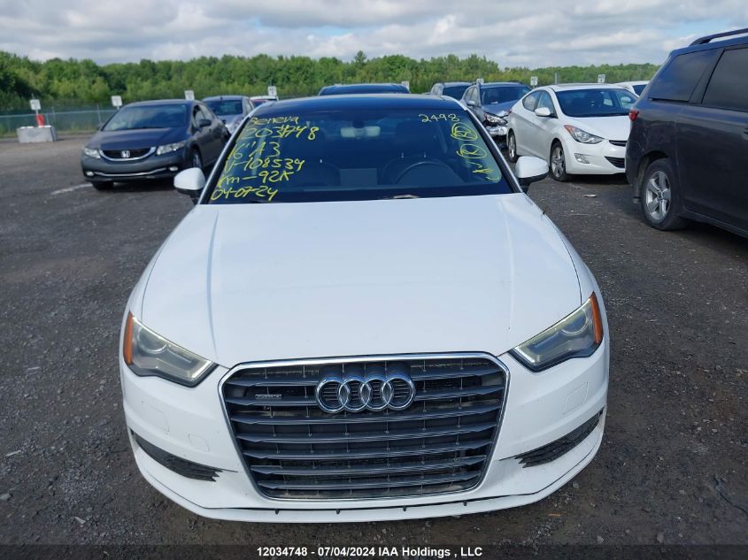 2016 Audi A3 VIN: WAUB8GFF6G1108534 Lot: 12034748