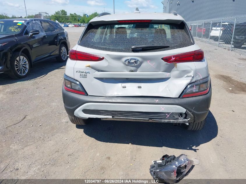 2022 Hyundai Kona Sel/Se VIN: KM8K2CAB3NU825255 Lot: 12034797