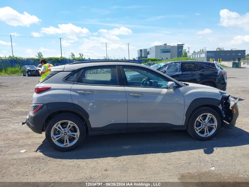 2022 Hyundai Kona Sel/Se VIN: KM8K2CAB3NU825255 Lot: 12034797