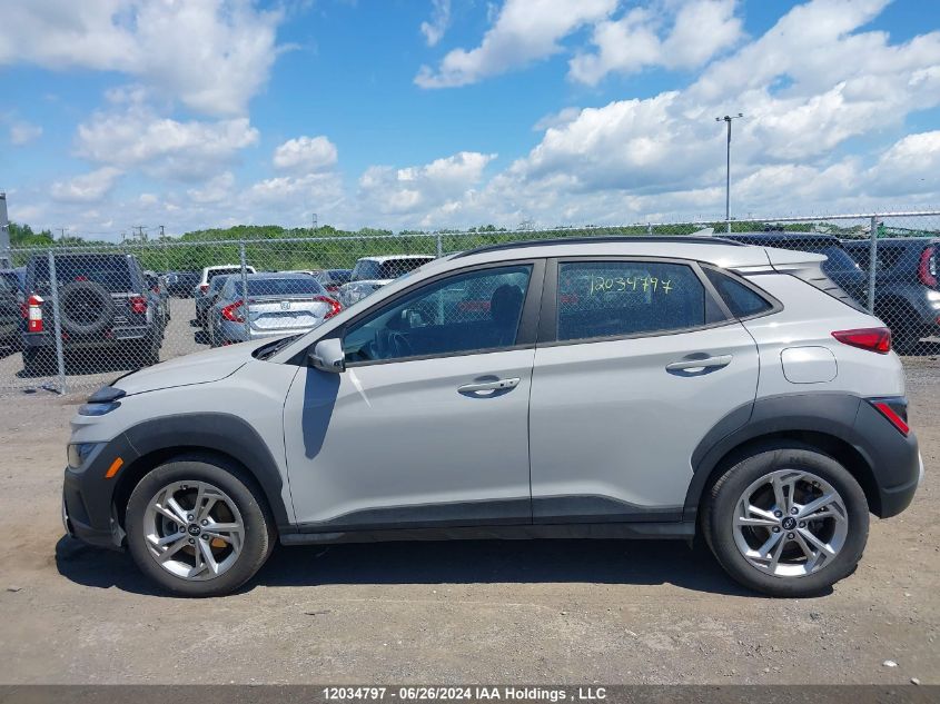 2022 Hyundai Kona Sel/Se VIN: KM8K2CAB3NU825255 Lot: 12034797