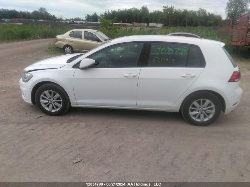 2020 Volkswagen Golf VIN: 3VWG57AU5LM017420 Lot: 12034798