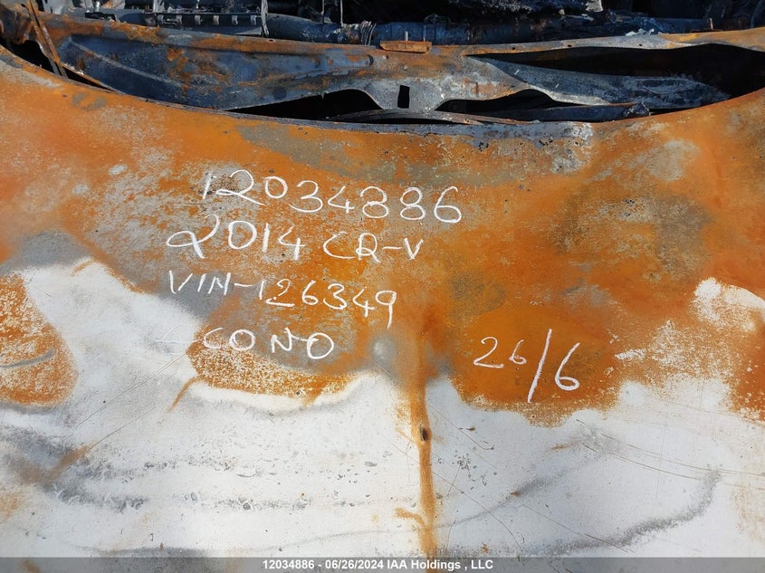 2014 Honda Cr-V VIN: 2HKRM4H55EH126349 Lot: 12034886