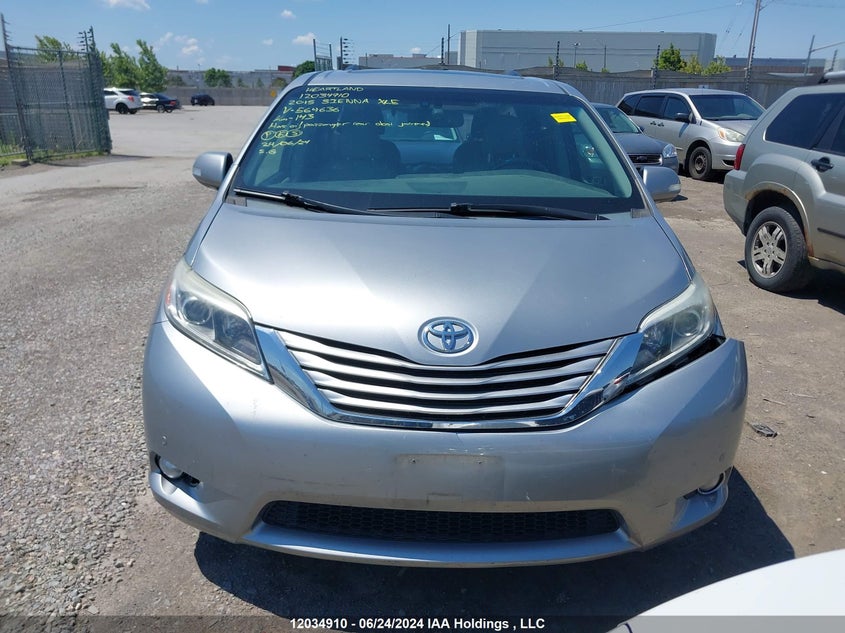 2015 Toyota Sienna Xle/Limited VIN: 5TDYK3DC1FS564636 Lot: 12034910