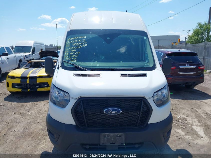 2022 Ford Transit T-250 VIN: 1FTBR3X83NKA74259 Lot: 12034913
