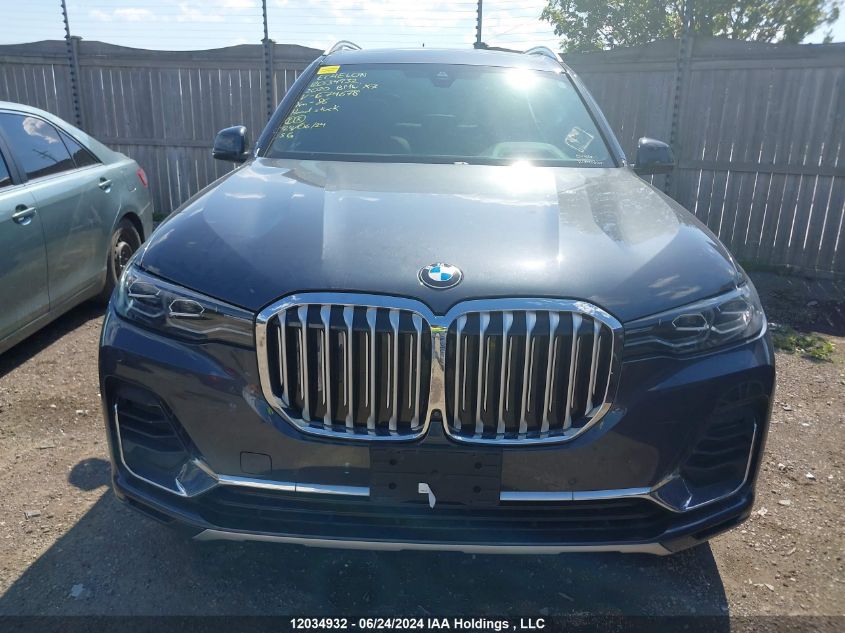 2020 BMW X7 VIN: 5UXCW2C05L0E74678 Lot: 12034932