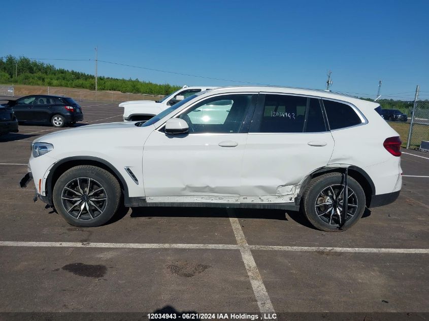 2020 BMW X3 VIN: 5UXTY5C05L9C56828 Lot: 12034943