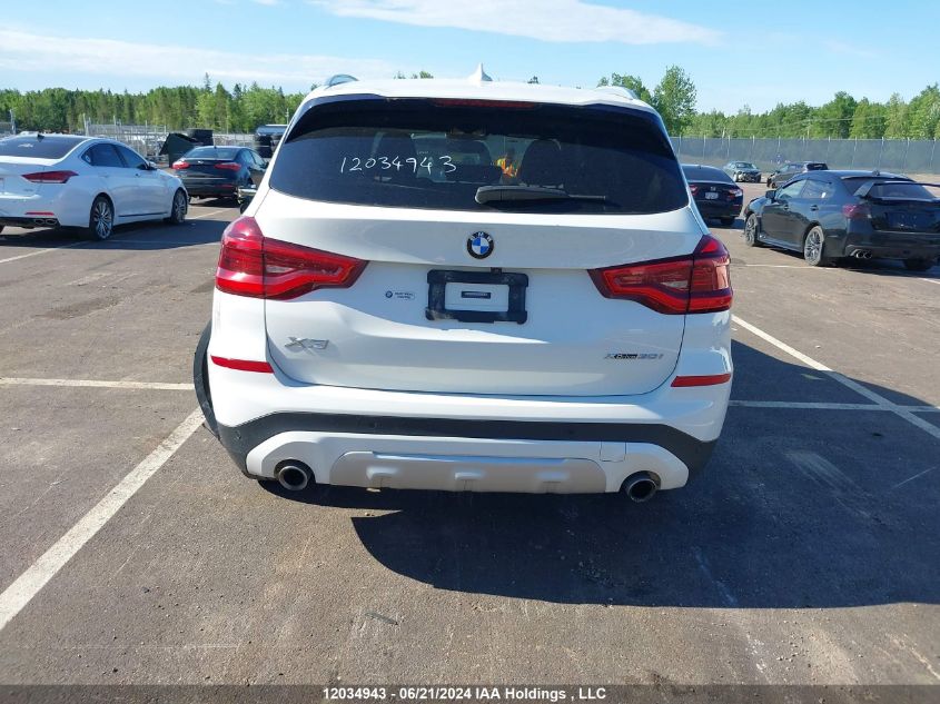 2020 BMW X3 VIN: 5UXTY5C05L9C56828 Lot: 12034943