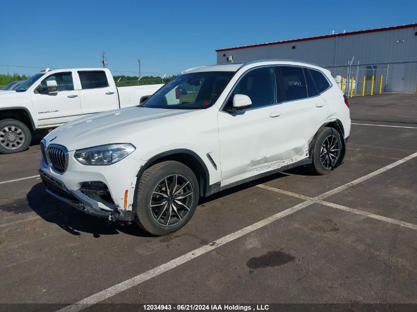 2020 BMW X3 VIN: 5UXTY5C05L9C56828 Lot: 12034943