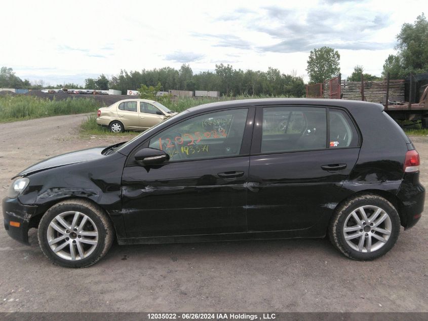 2011 Volkswagen Golf VIN: WVWDM7AJ2BW193371 Lot: 12035022