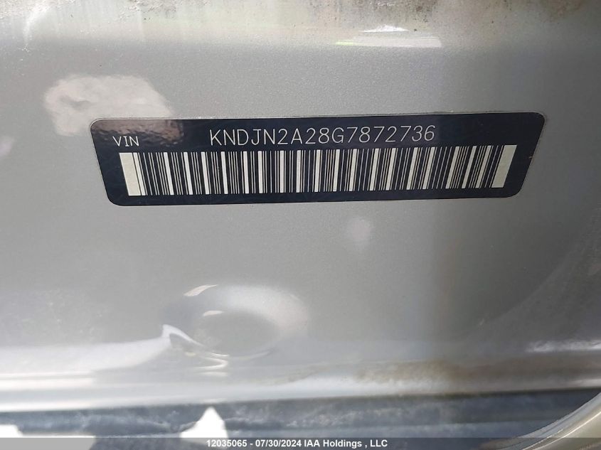 2016 Kia Soul VIN: KNDJN2A28G7872736 Lot: 12035065