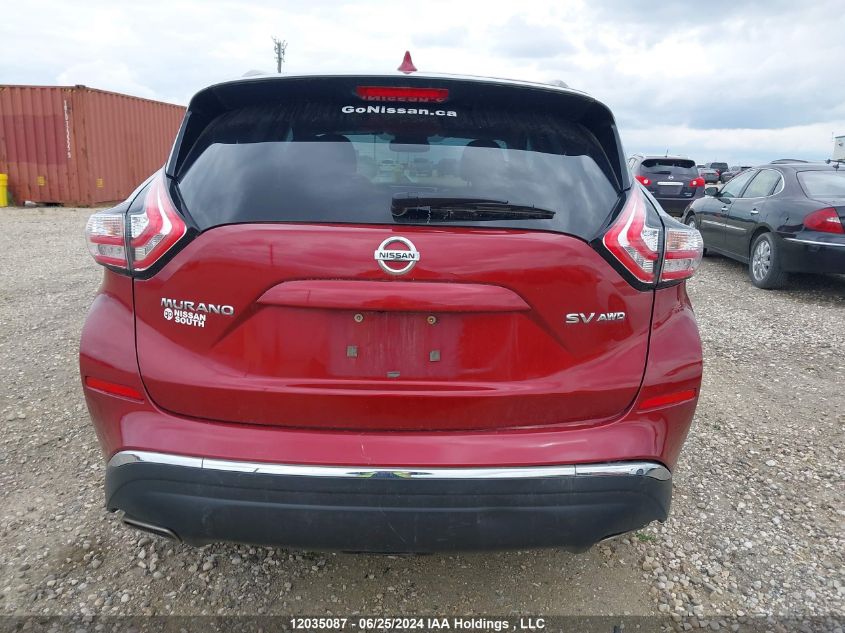 2017 Nissan Murano Sv VIN: 5N1AZ2MH4HN161208 Lot: 12035087