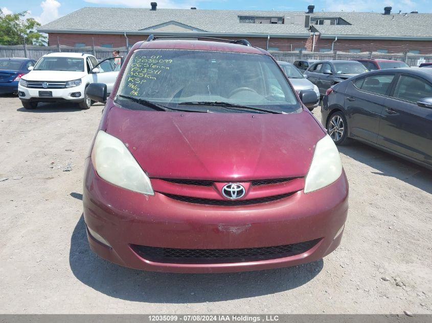 2006 Toyota Sienna Ce 7 Passenger/Ce 8 Passenger VIN: 5TDZA29C76S513541 Lot: 12035099