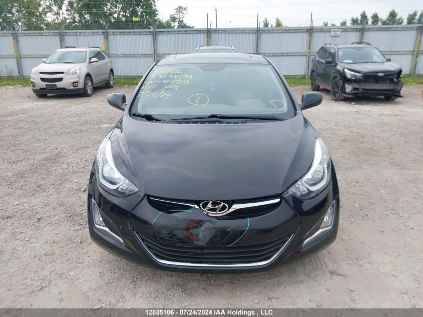 2015 Hyundai Elantra Se/Sport/Limited VIN: KMHDH4AE0FU417918 Lot: 12035106