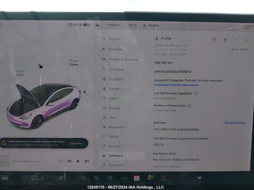 2020 Tesla Model 3 VIN: 5YJ3E1EB0LF626510 Lot: 12035170