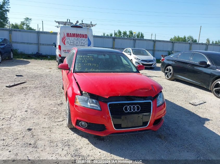 2011 Audi A3 VIN: WAUPFCFM8BA039793 Lot: 12035199