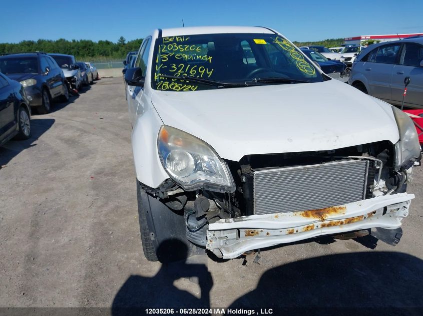 2013 Chevrolet Equinox VIN: 2GNALBEKXD6321694 Lot: 12035206