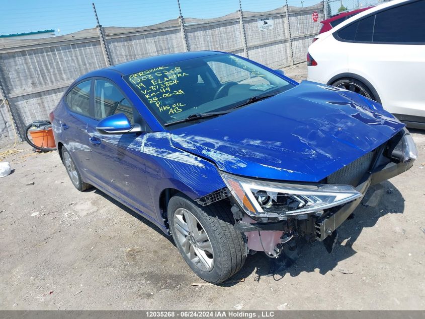 2019 Hyundai Elantra Preferred VIN: KMHD84LF0KU873854 Lot: 12035268
