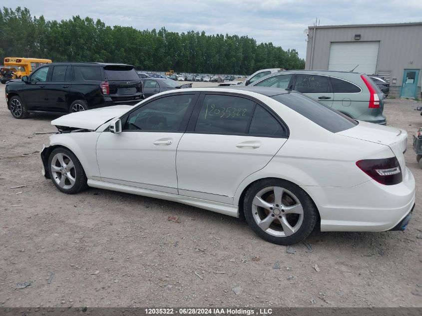 2012 Mercedes-Benz C-Class C 250 VIN: WDDGF8FB9CA636778 Lot: 12035322